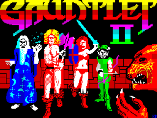Gauntlet II title screen for ZX Spectrum